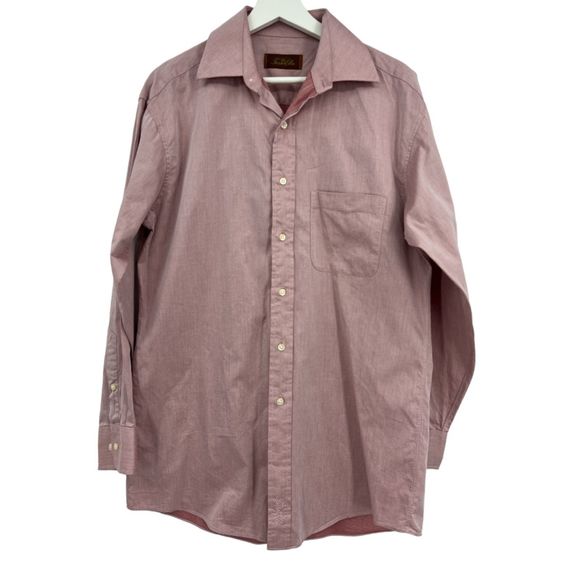 Tasso Elba shirt size M 32/33 mens long sleeve button front red - Picture 5 of 5